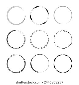 Hand Drawn Round Borders Vector