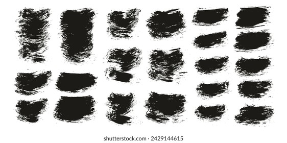 Handgezeichnete runde Pinsel Dünne kurze Hintergrund Künstler Pinsel Hohe Detail Abstrakte Vektor Hintergrund Set 