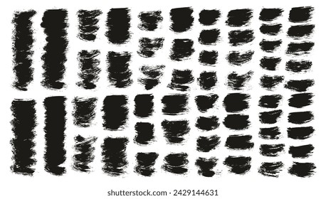 Hand Drawn Round Brush Thin Short Background Artist Brush High Detail Abstract Vector Background Set 
