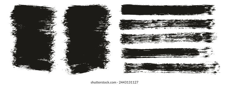 Hand Drawn Round Brush Thin Short Background And Straight Lines Mix Artist Brush High Detail Abstract Vector Background Mix Set 