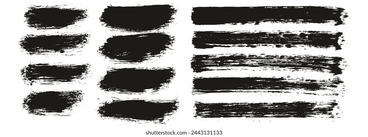 Cepillo Redondo Dibujado A Mano Fondo Corto Delgado Y Líneas Rectas Mezcla Artista Cepillo De Alto Detalle Vector Abstracto Conjunto De Mezcla De Fondo 