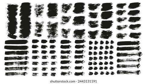 Hand Drawn Round Brush Thin Short Background And Straight Lines Mix Artist Brush High Detail Abstract Vector Background MEGA Mix Set 