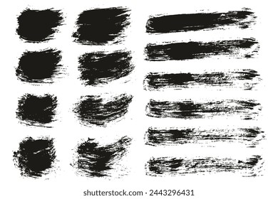 Hand Drawn Round Brush Thin Short Background And Straight Lines Mix Artist Brush High Detail Abstract Vector Background Mix Set 