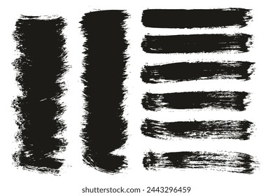 Hand Drawn Round Brush Thin Short Background And Straight Lines Mix Artist Brush High Detail Abstract Vector Background Mix Set 