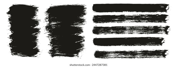 Hand Drawn Round Brush Thin Short Background And Straight Lines Mix Artist Brush High Detail Abstract Vector Background Mix Set 