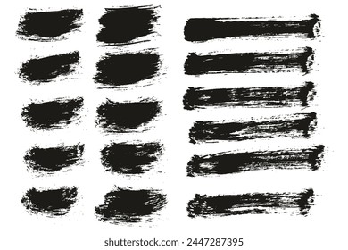 Hand Drawn Round Brush Thin Short Background And Straight Lines Mix Artist Brush High Detail Abstract Vector Background Mix Set 