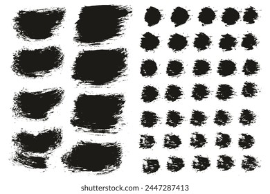 Hand Drawn Round Brush Thin Short Background And Straight Lines Mix Artist Brush High Detail Abstract Vector Background Mix Set 