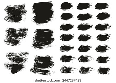 Hand Drawn Round Brush Thin Short Background And Straight Lines Mix Artist Brush High Detail Abstract Vector Background Mix Set 