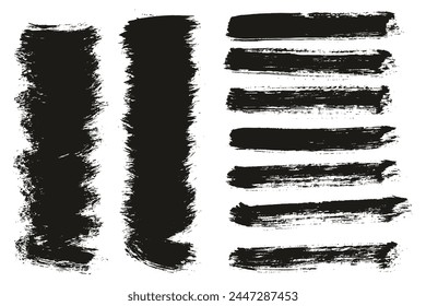 Hand Drawn Round Brush Thin Short Background And Straight Lines Mix Artist Brush High Detail Abstract Vector Background Mix Set 