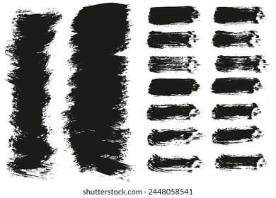 Hand Drawn Round Brush Thin Short Background And Straight Lines Mix Artist Brush High Detail Abstract Vector Background MEGA Mix Set 