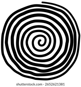 mão desenhada círculos círculo espiral linha arte isolado no fundo branco