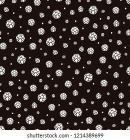 hand drawn round cones seamless pattern vector