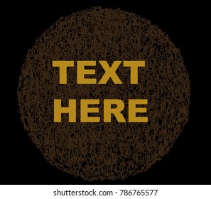 Hand drawn round copy space. Round speech bubble