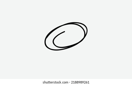 Hand Drawn Round Scribble vector logo design