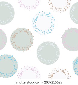 Hand drawn round shaped texture. Print for textile, wallpaper, wrapping paper. Marvelous classic colorful polka dots textile pattern. 