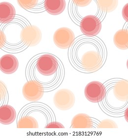Hand drawn round shaped texture. Print for textile, wallpaper, wrapping paper. Marvelous classic colorful polka dots textile pattern. 