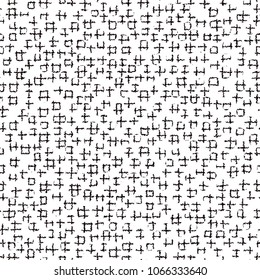 Hand drawn round shapes seamless pattern. Vector illustration.