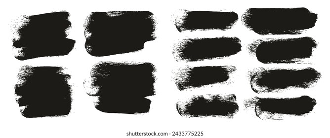 Hand Drawn Round Sponge Thick Artist Brush Short Background Mix High Detail Abstract Vector Background Mix Set 