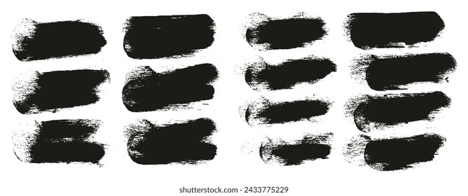 Hand Drawn Round Sponge Thick Artist Brush Short Background Mix High Detail Abstract Vector Background Mix Set 