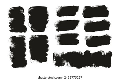 Hand Drawn Round Sponge Thick Artist Brush Short Background Mix High Detail Abstract Vector Background Mix Set 
