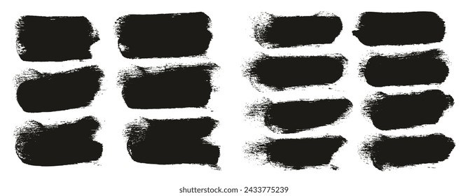 Esponja redonda dibujada a mano Pincel de artista grueso Mezcla de fondo corto Conjunto de mezcla de fondo de vector abstracto de alto detalle 