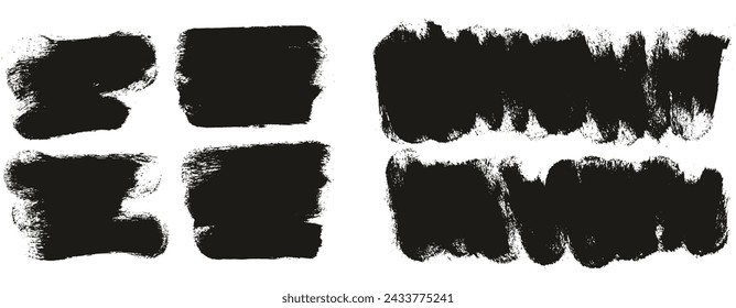 Hand Drawn Round Sponge Thick Artist Brush Short Background Mix High Detail Abstract Vector Background Mix Set 