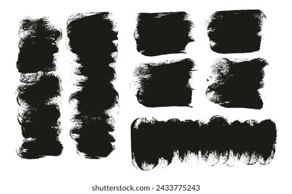 Hand Drawn Round Sponge Thick Artist Brush Short Background Mix High Detail Abstract Vector Background Mix Set 