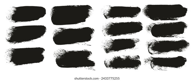 Hand Drawn Round Sponge Thick Artist Brush Short Background Mix High Detail Abstract Vector Background Mix Set 