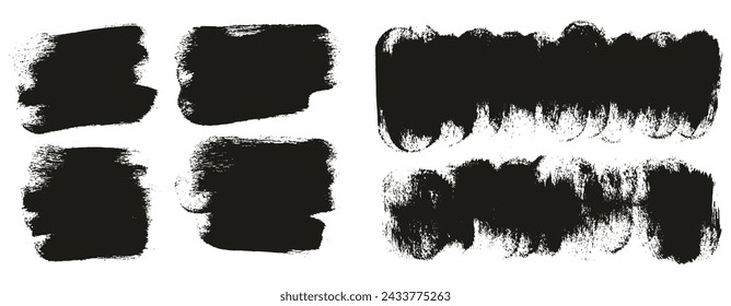 Hand Drawn Round Sponge Thick Artist Brush Short Background Mix High Detail Abstract Vector Background Mix Set 
