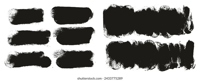 Hand Drawn Round Sponge Thick Artist Brush Short Background Mix High Detail Abstract Vector Background Mix Set 