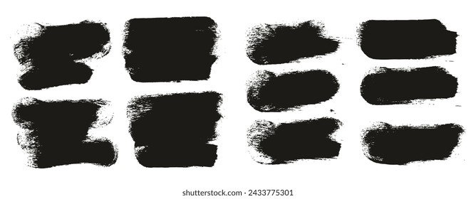 Hand Drawn Round Sponge Thick Artist Brush Short Background Mix High Detail Abstract Vector Background Mix Set 