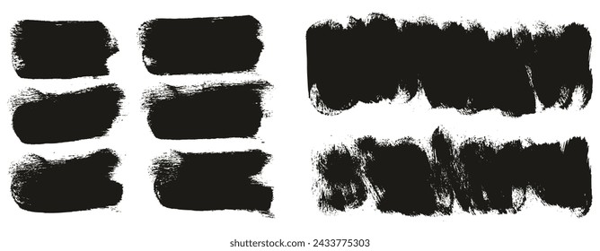 Hand Drawn Round Sponge Thick Artist Brush Short Background Mix High Detail Abstract Vector Background Mix Set 