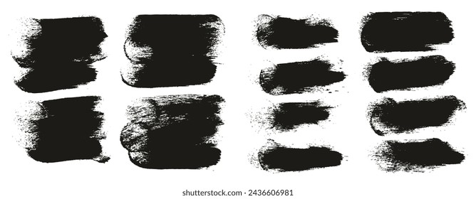 Hand Drawn Round Sponge Thick Artist Brush Short Background Mix High Detail Abstract Vector Background Mix Set 