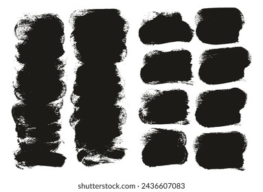 Hand Drawn Round Sponge Thick Artist Brush Short Background Mix High Detail Abstract Vector Background Mix Set 