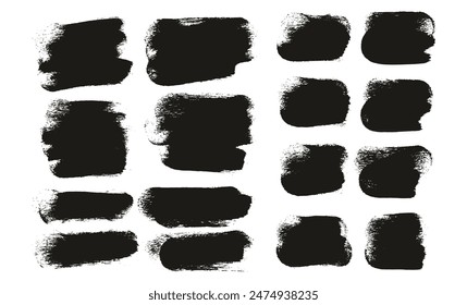 Hand Drawn Round Sponge Thick Artist Brush Short Background Mix High Detail Abstract Vector Background Mix Set 