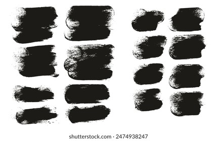Esponja redonda dibujada a mano Pincel de artista grueso Mezcla de fondo corto Conjunto de mezcla de fondo de Vector Abstractas de alto detalle 