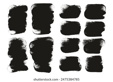 Hand Drawn Round Sponge Thick Artist Brush Short Background Mix High Detail Abstract Vector Background Mix Set 