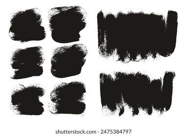 Esponja redonda dibujada a mano Pincel de artista grueso Mezcla de fondo corto Conjunto de mezcla de fondo de Vector Abstractas de alto detalle 