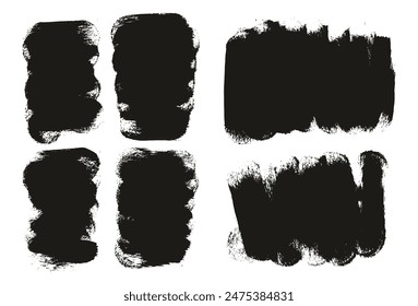 Esponja redonda dibujada a mano Pincel de artista grueso Mezcla de fondo corto Conjunto de mezcla de fondo de Vector Abstractas de alto detalle 