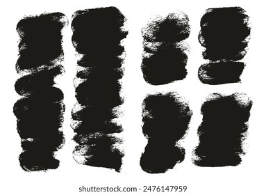 Hand Drawn Round Sponge Thick Artist Brush Short Background Mix High Detail Abstract Vector Background Mix Set 