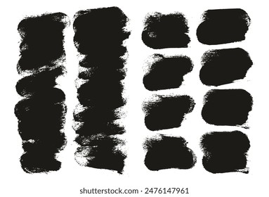 Hand Drawn Round Sponge Thick Artist Brush Short Background Mix High Detail Abstract Vector Background Mix Set 