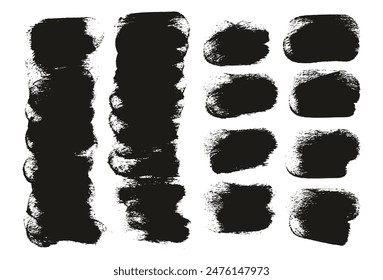 Esponja redonda dibujada a mano Pincel de artista grueso Mezcla de fondo corto Conjunto de mezcla de fondo de Vector Abstractas de alto detalle 