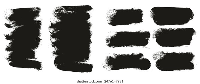 Hand Drawn Round Sponge Thick Artist Brush Short Background Mix High Detail Abstract Vector Background Mix Set 