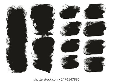 Hand Drawn Round Sponge Thick Artist Brush Short Background Mix High Detail Abstract Vector Background Mix Set 