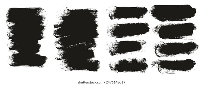 Esponja redonda dibujada a mano Pincel de artista grueso Mezcla de fondo corto Conjunto de mezcla de fondo de Vector Abstractas de alto detalle 
