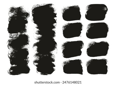 Esponja redonda dibujada a mano Pincel de artista grueso Mezcla de fondo corto Conjunto de mezcla de fondo de Vector Abstractas de alto detalle 