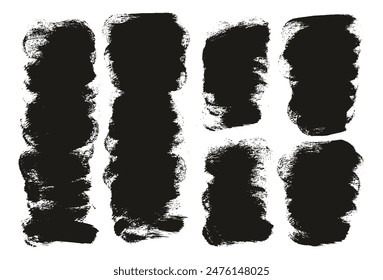 Hand Drawn Round Sponge Thick Artist Brush Short Background Mix High Detail Abstract Vector Background Mix Set 