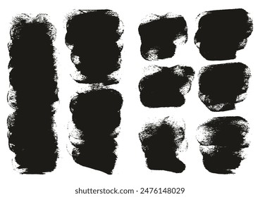 Esponja redonda dibujada a mano Pincel de artista grueso Mezcla de fondo corto Conjunto de mezcla de fondo de Vector Abstractas de alto detalle 