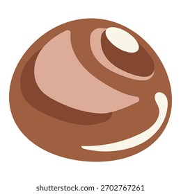 Hand Drawn Round Truffle Chocolate Illustration