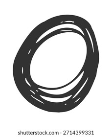 Doodle de contorno redondeado dibujado a mano